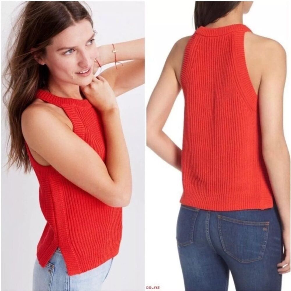 Chic‎ NWT Women's Madewell high neck ribbed tank M OLDSTOCK SOLD OUT